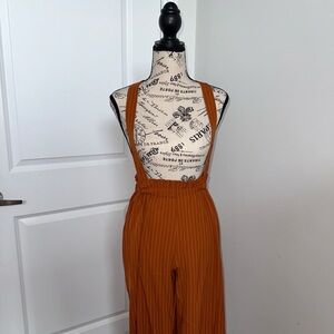 Fashion Nova Orange Wide-Leg Jumpsuit